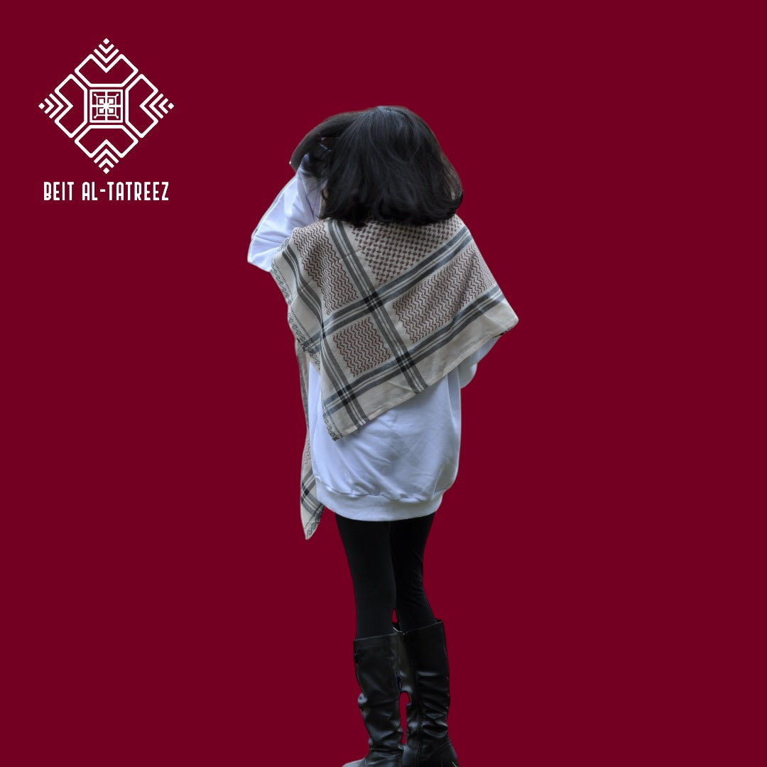 Wine on Creamy Keffiyeh