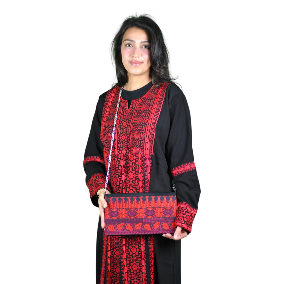 Handmade Black Red Traditional Tatreez