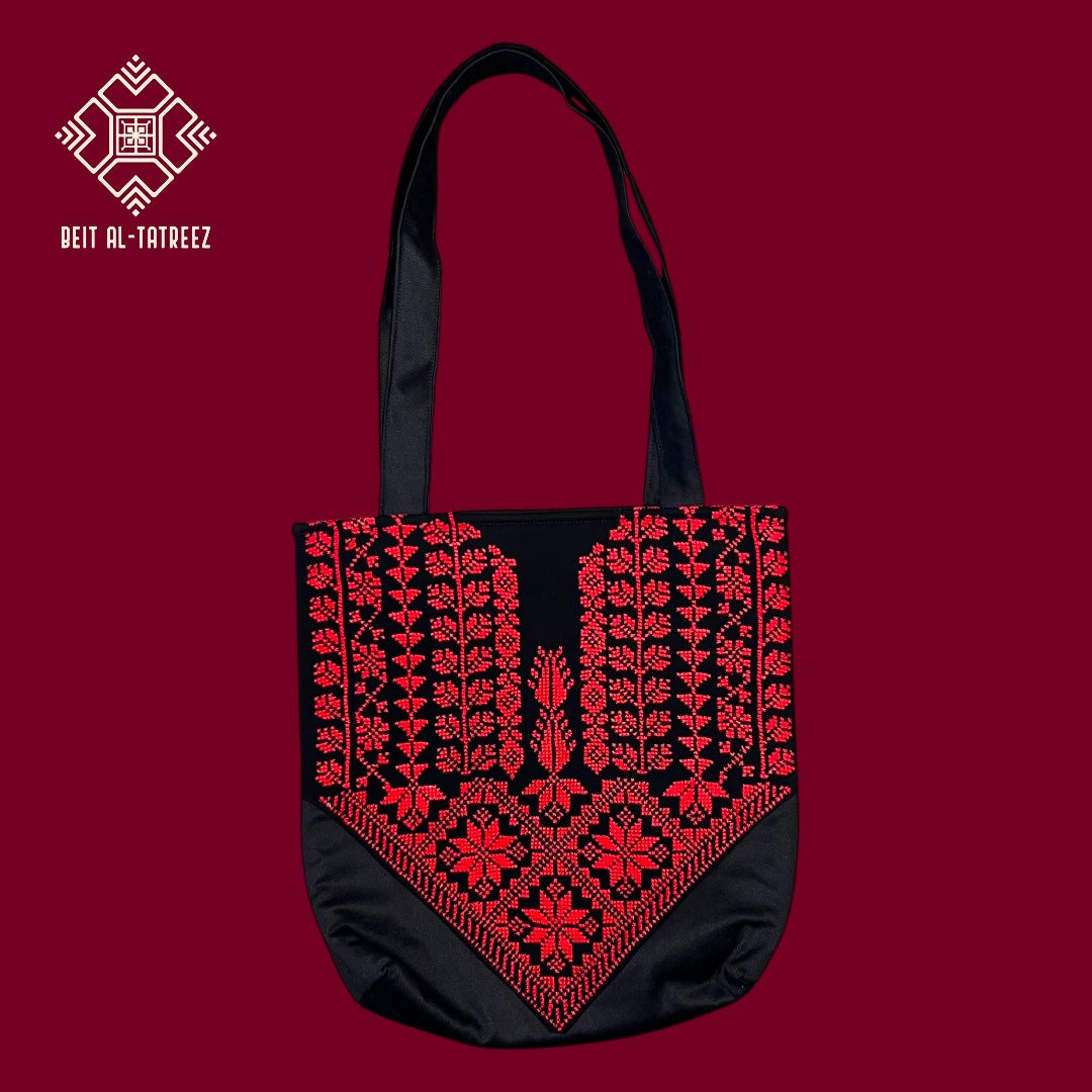 Crimson Weave - Handmade Cross-stitch