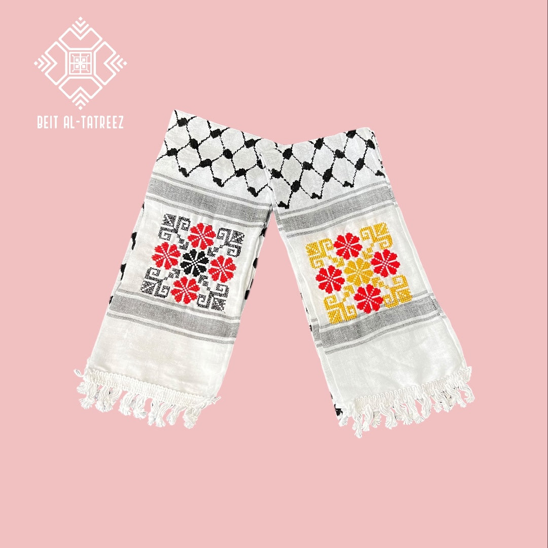 Tatreez Pride Keffiyeh Scarf - Embroidered