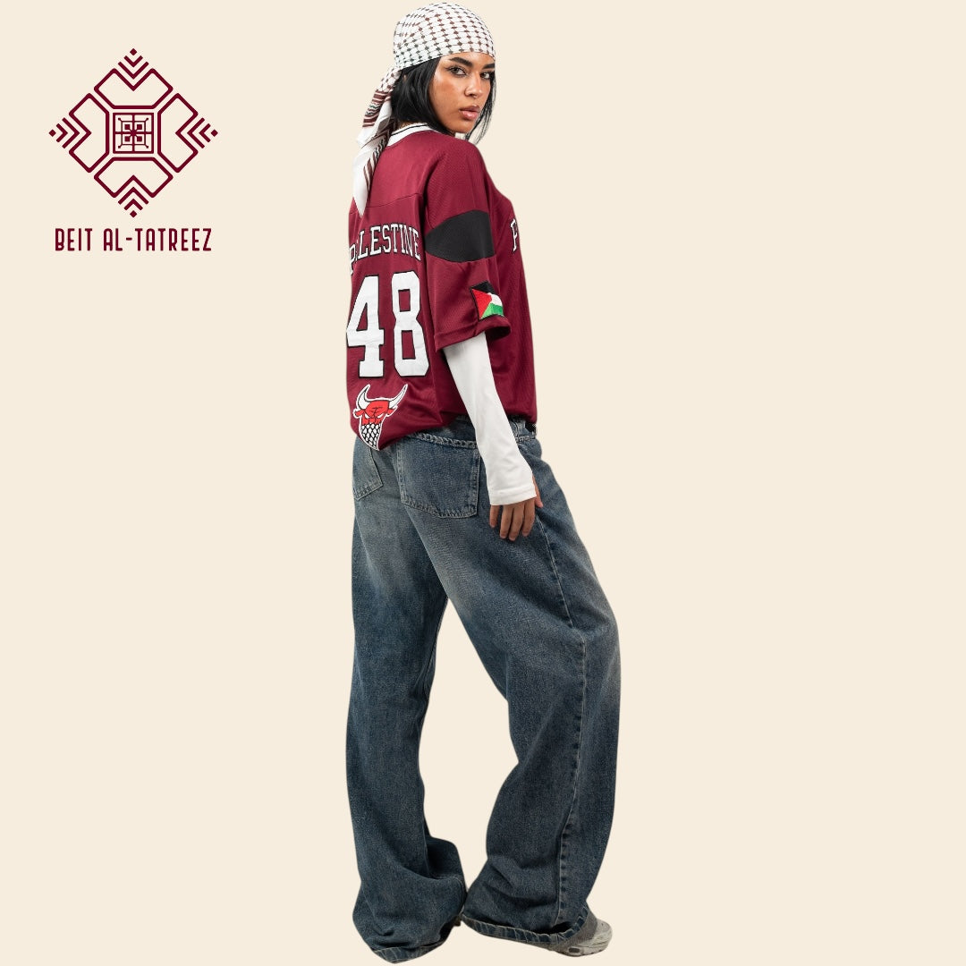 Burgundy 48 Palestine Jersey