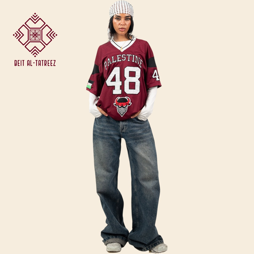 Burgundy 48 Palestine Jersey