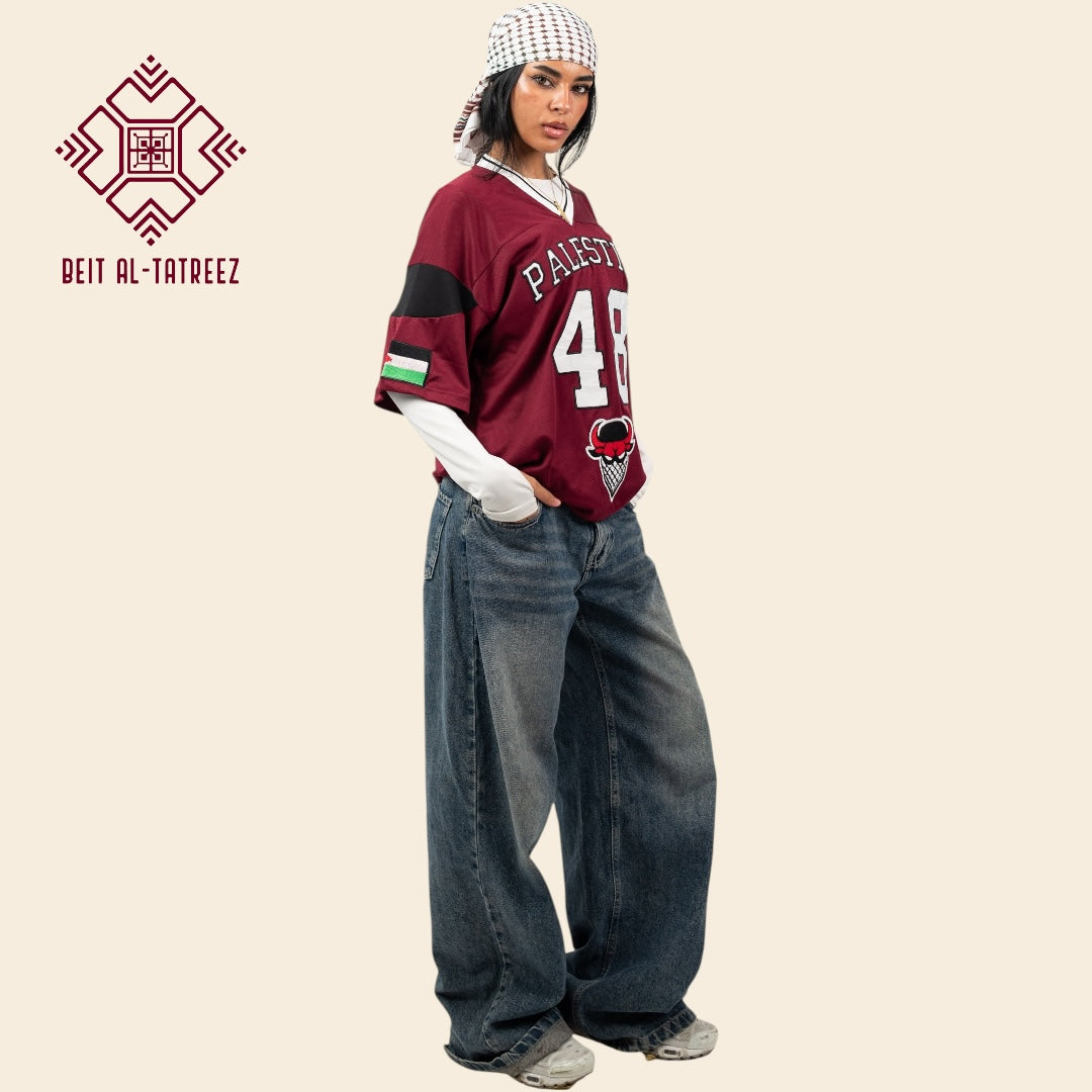 Burgundy 48 Palestine Jersey