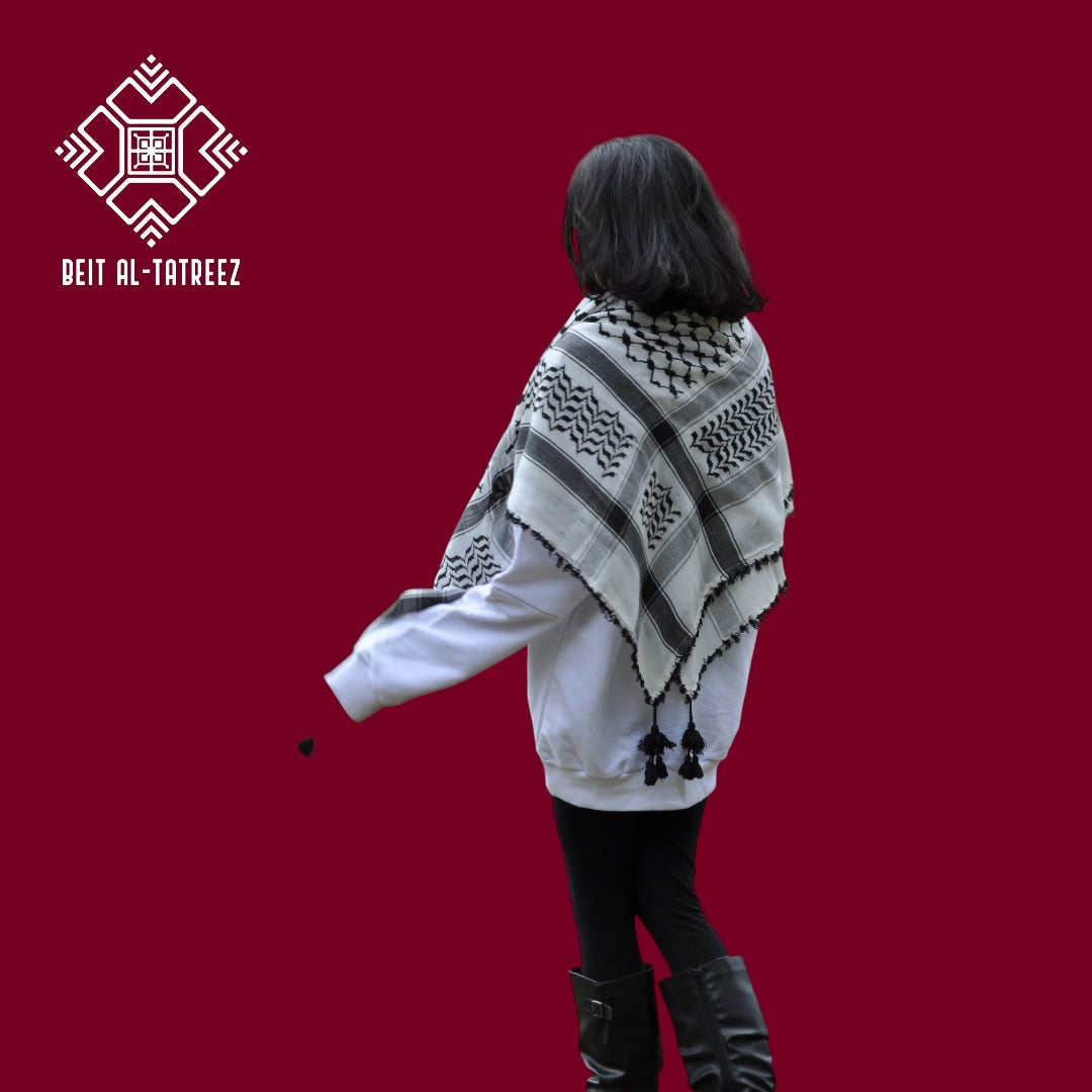Limited Edition-Classic Keffiyeh Black Tassels