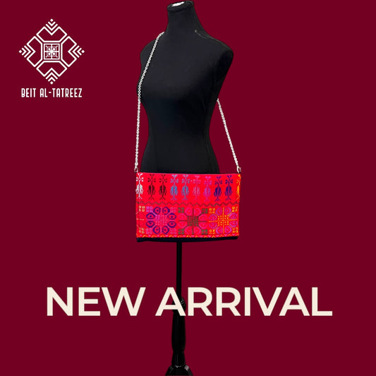 Handmade Colorful Tatreez Shoulder & Crossbody Bag