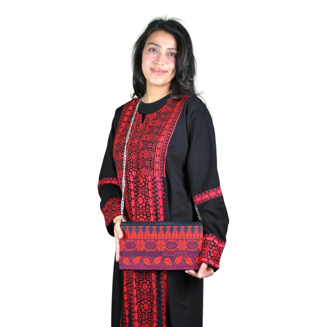 Handmade Black Red Traditional Tatreez