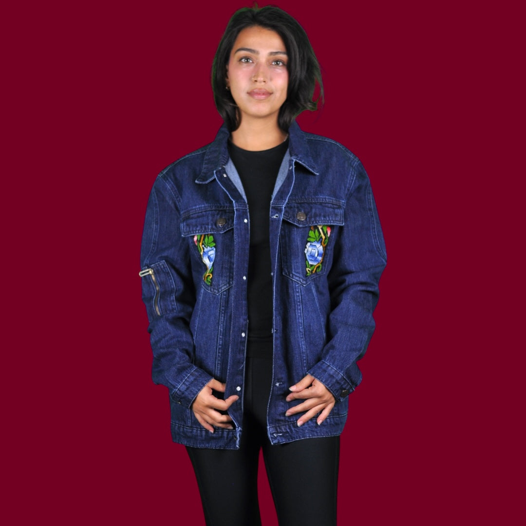 Special Edition - Floral Tatreez Denim Jacket