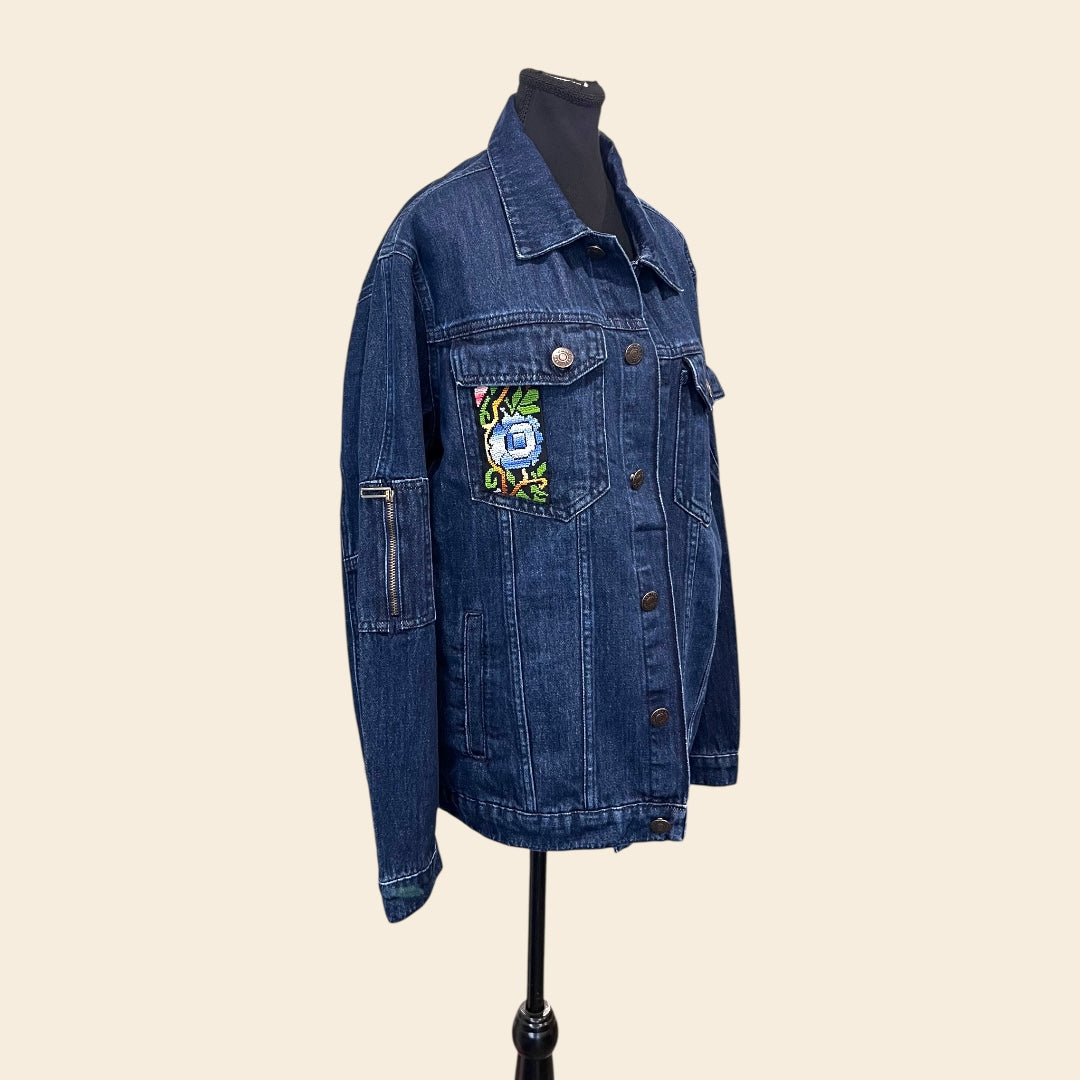 Special Edition - Floral Tatreez Denim Jacket