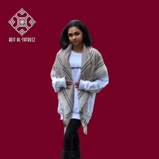 Wine on Creamy Keffiyeh