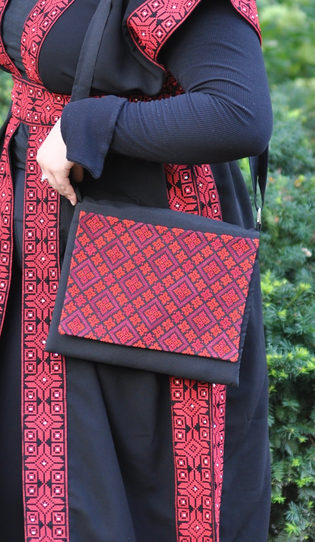 Handmade Squared Traditional Tatreez Handbag