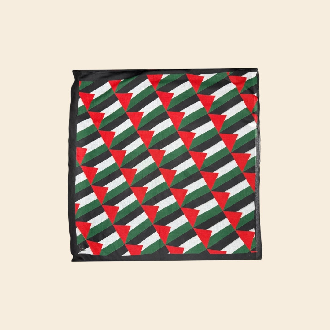 Palestine Flag Pattern Bandana