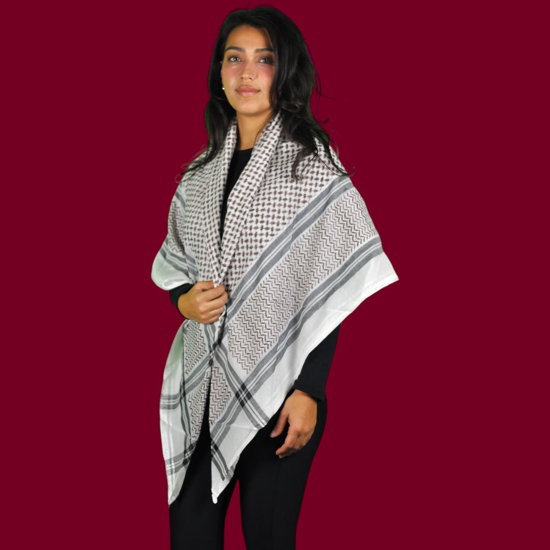 Wine on Creamy Keffiyeh