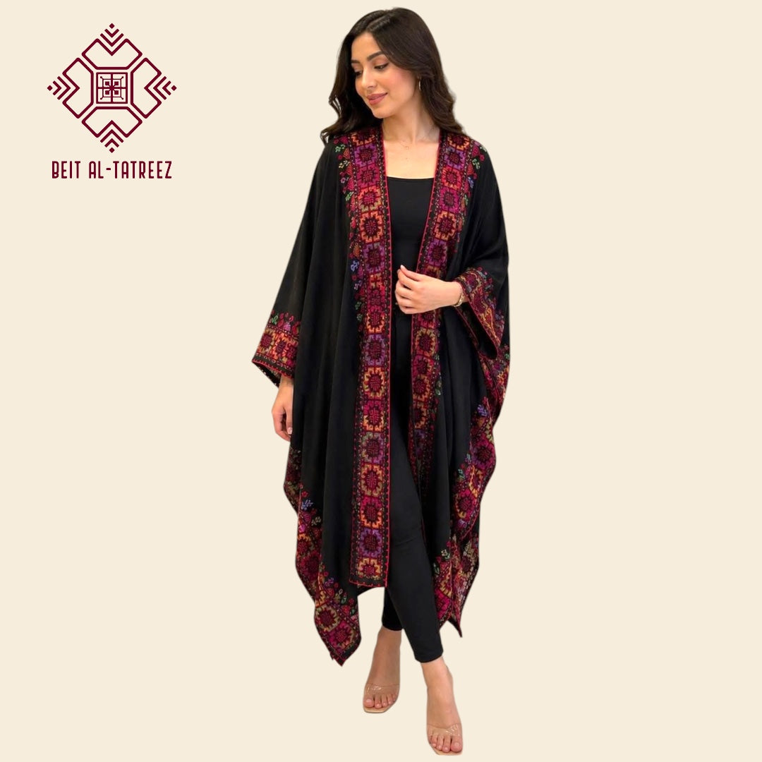 Classic Tatreez Cardigan - Handmade Stitched