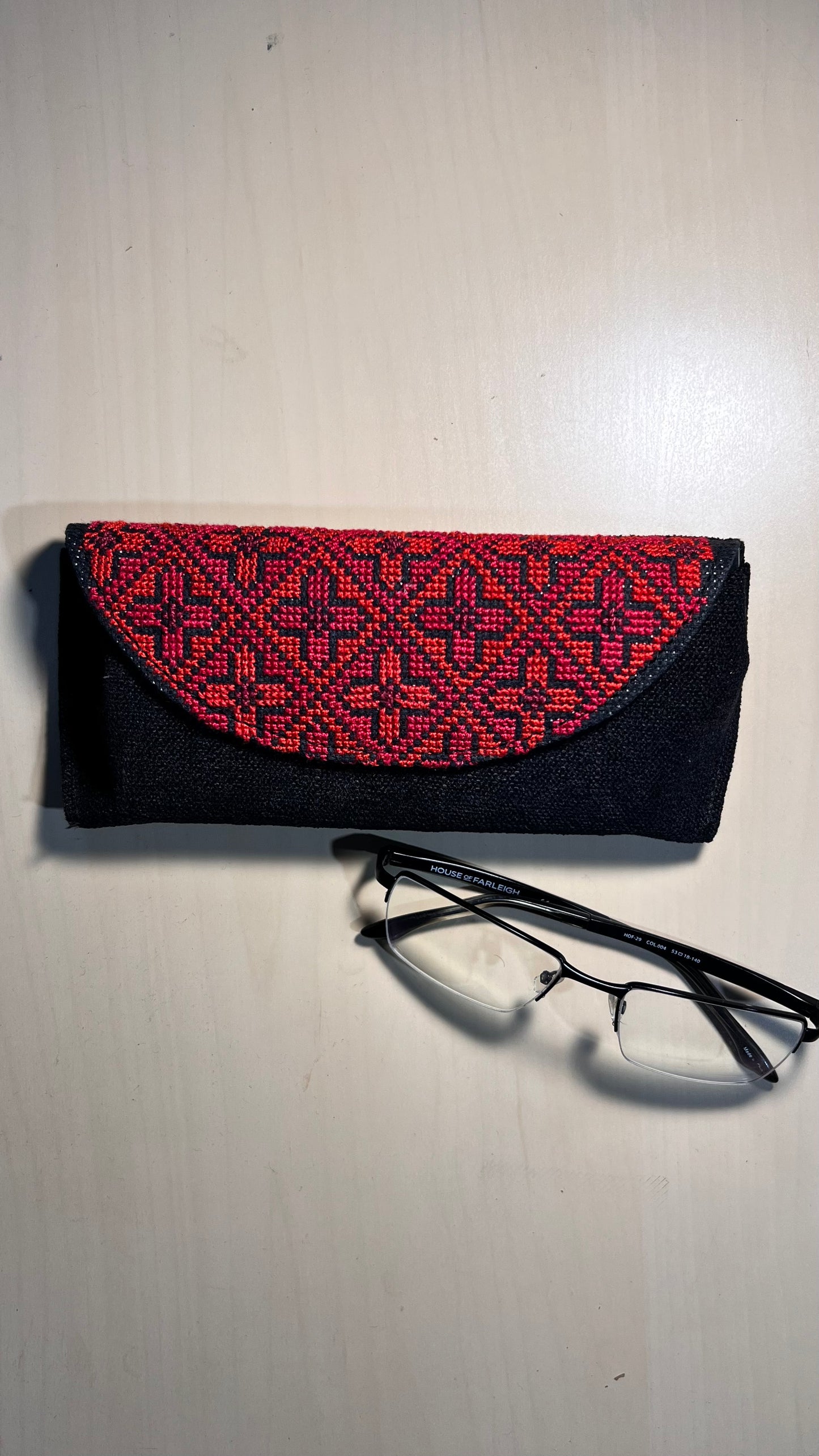 Embroidered Eyeglasses Case