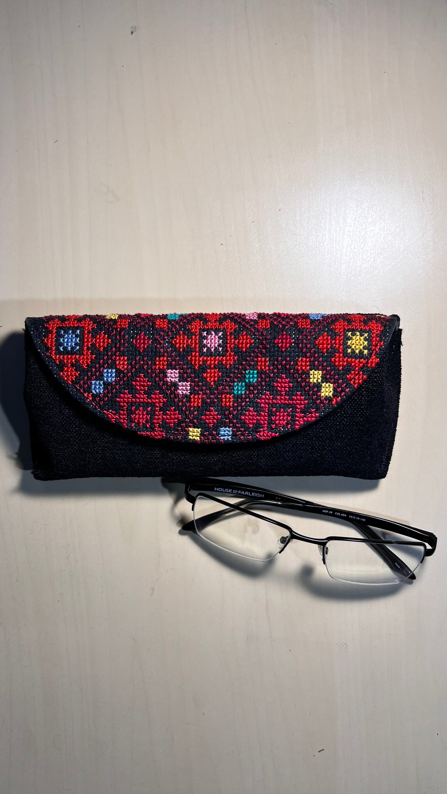 Embroidered Eyeglasses Case