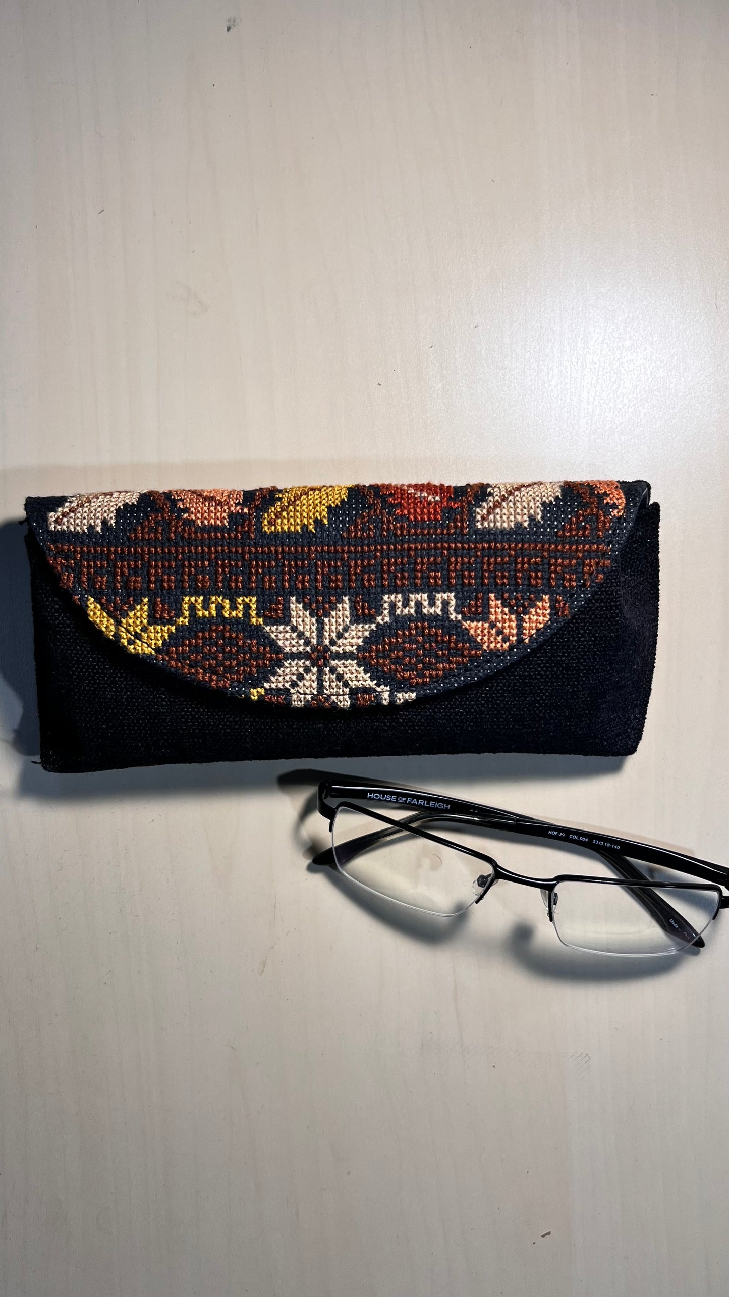 Embroidered Eyeglasses Case