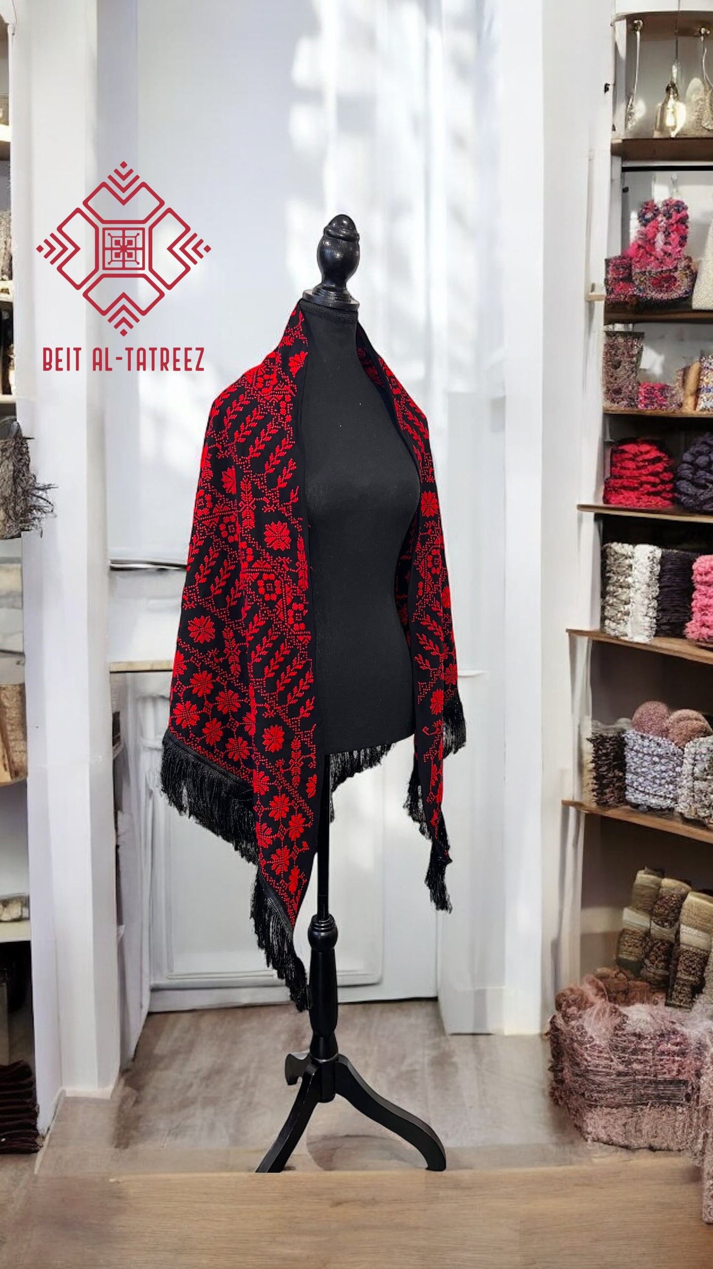 Traditional Red Shawl