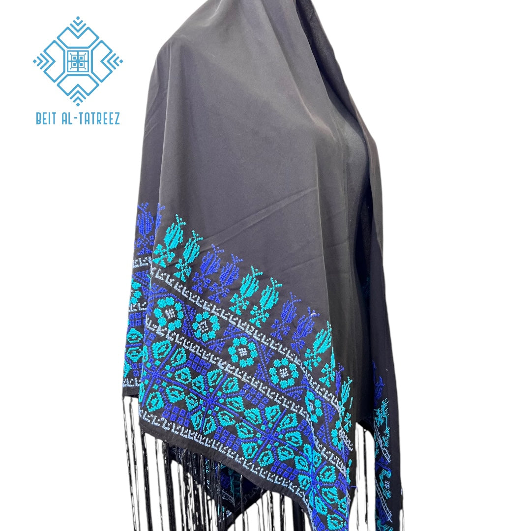 Layers of Blue Shawl