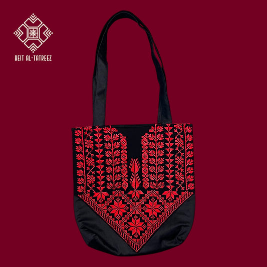 Crimson Weave - Handmade Cross-stitch
