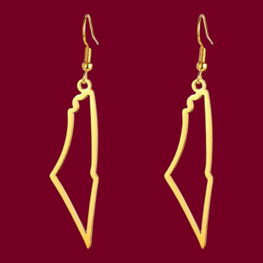 Palestine Map Earrings (Silver / Gold)