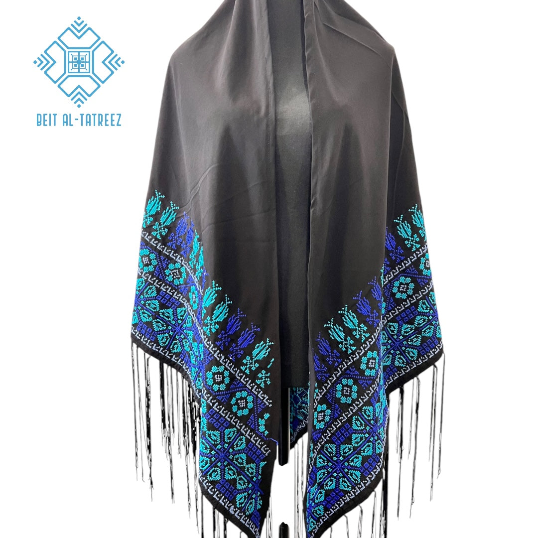 Layers of Blue Shawl