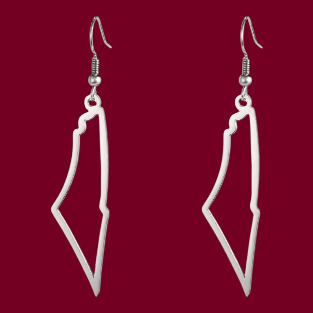 Palestine Map Earrings (Silver / Gold)