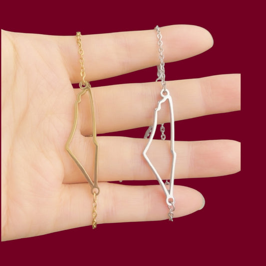Palestine Map Bracelet (Silver / Gold)