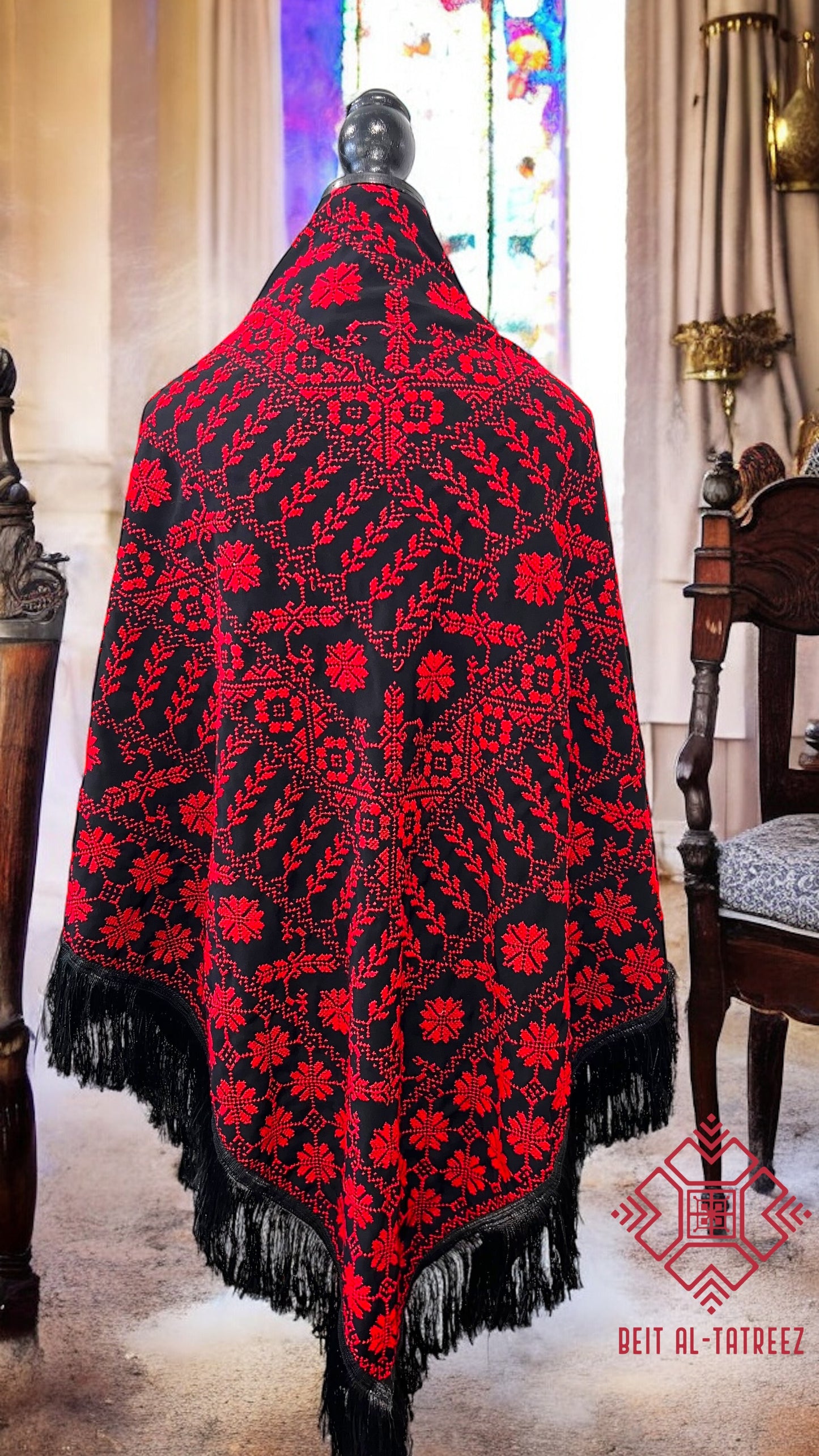 Traditional Red Shawl