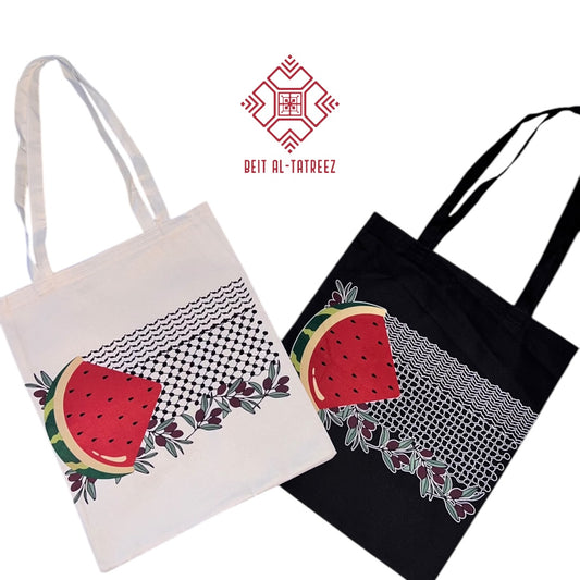 Palestine Flag Designed Tote Bag