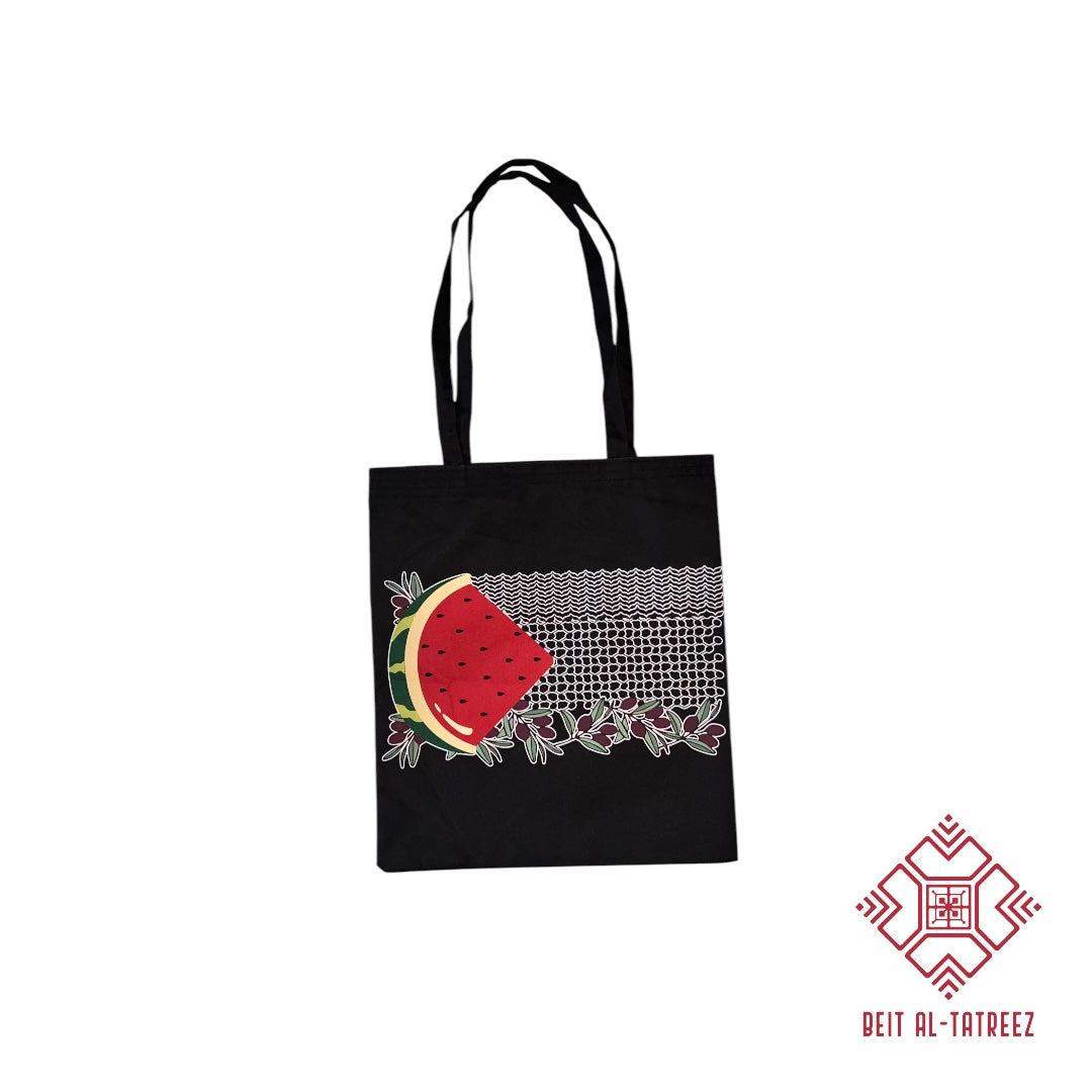 Palestine Flag Designed Tote Bag