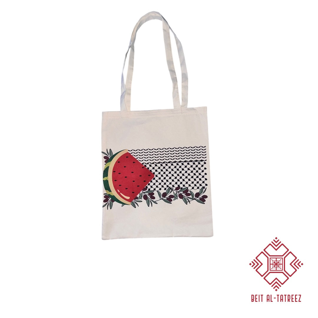 Palestine Flag Designed Tote Bag