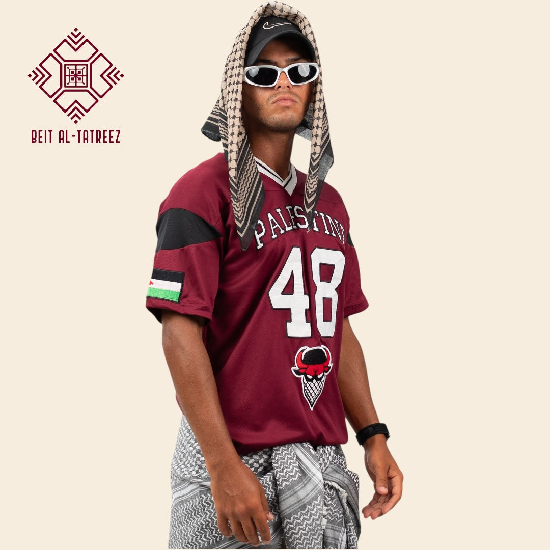 Burgundy 48 Palestine Jersey