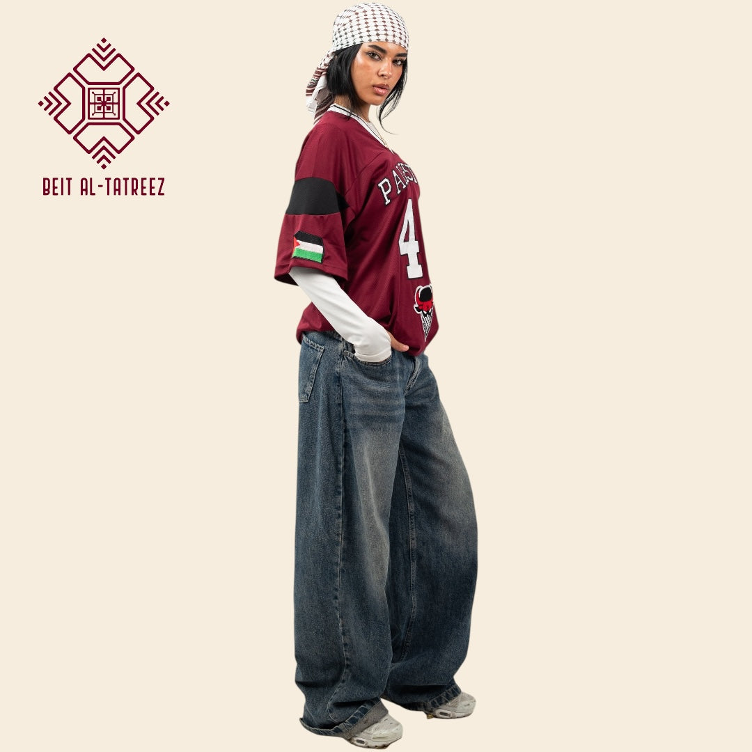 Burgundy 48 Palestine Jersey