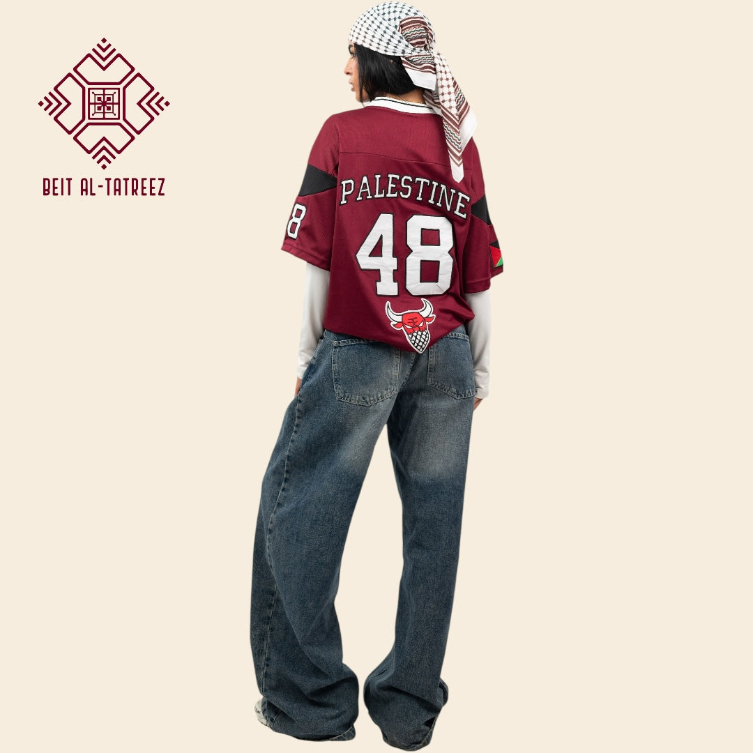 Burgundy 48 Palestine Jersey
