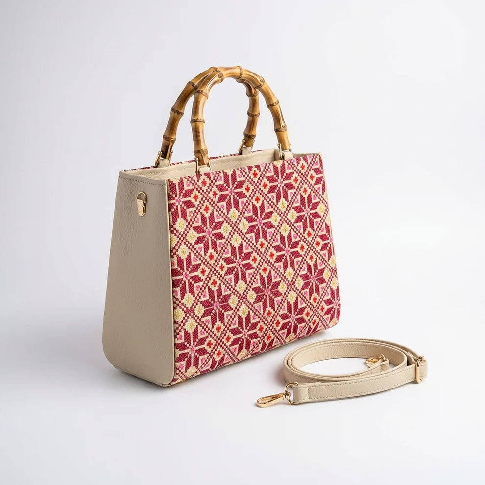Tatreez Top-Handle Bag | Convertible Crossbody