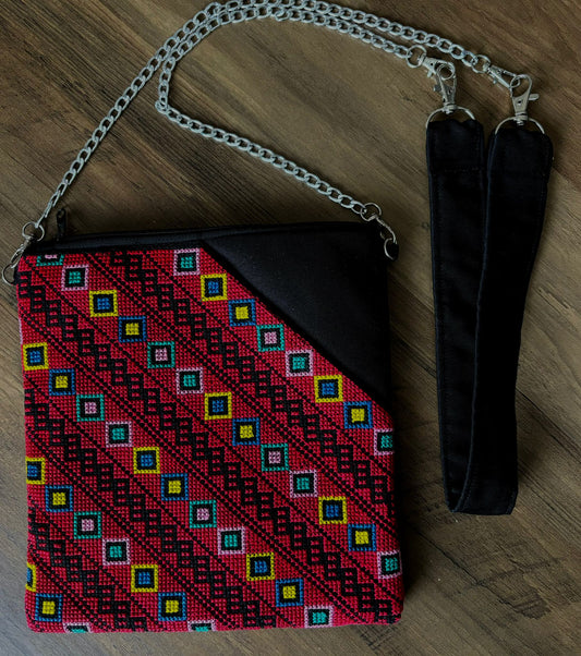 Handmade Colored Square Shoulder & Crossbody Bag