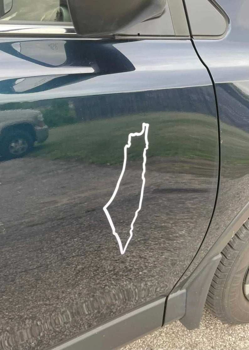 Palestine Map Car Vinyl Sticker